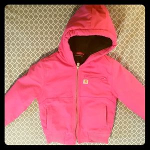 Girls xs size 6 lined duck carhartt work jacket